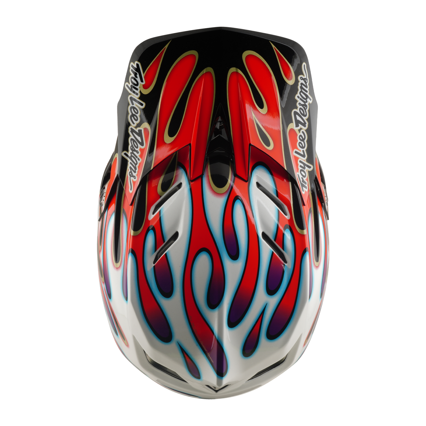 TROY LEE DESIGNS D4 COMPOSITE MIPS OVERSPRAY MTB Helm Wit/Rood