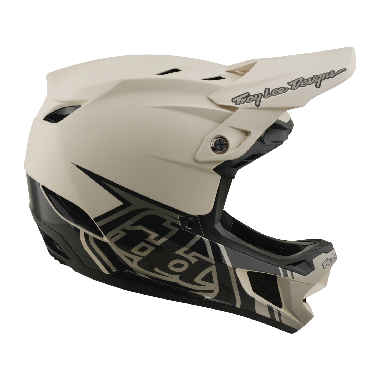 TROY LEE DESIGNS D4 COMPOSITE MIPS STEALTH PUMICE MTB Helm Wit