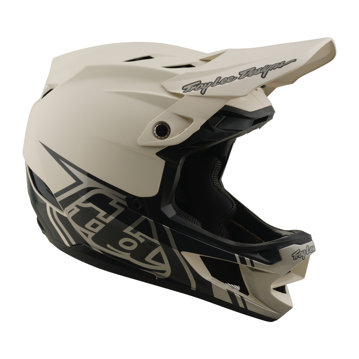 TROY LEE DESIGNS D4 COMPOSITE MIPS STEALTH PUMICE MTB Helm Wit