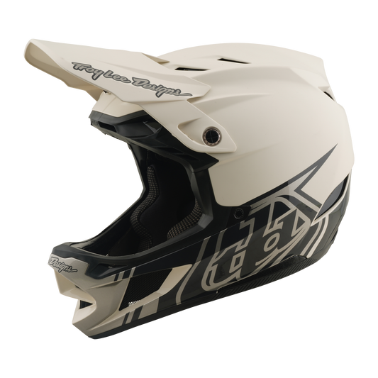 TROY LEE DESIGNS D4 COMPOSITE MIPS STEALTH PUMICE MTB Helm Wit