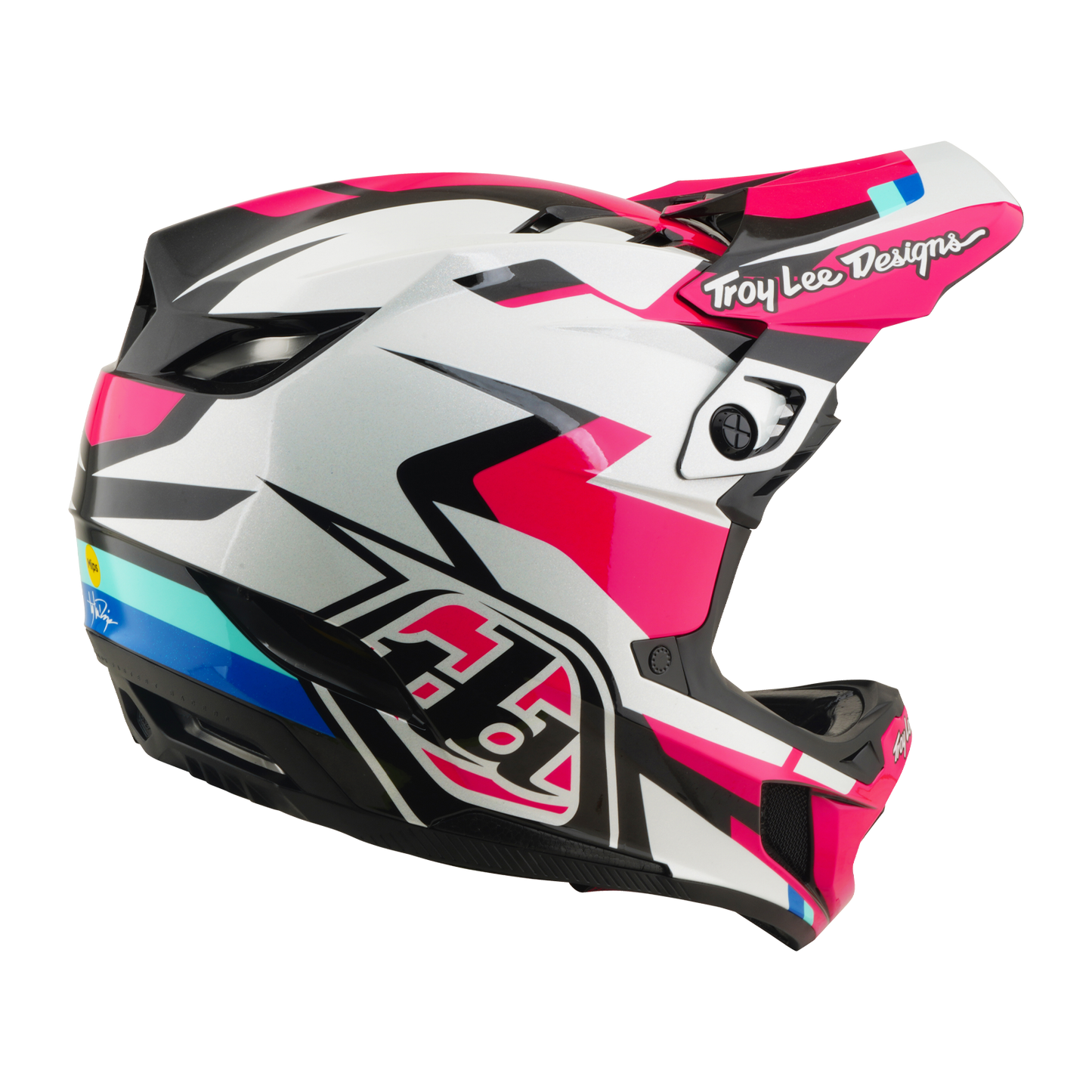 TROY LEE DESIGNS D4 POLYACRYLITE MIPS ROAMER Magenta MTB Helm
