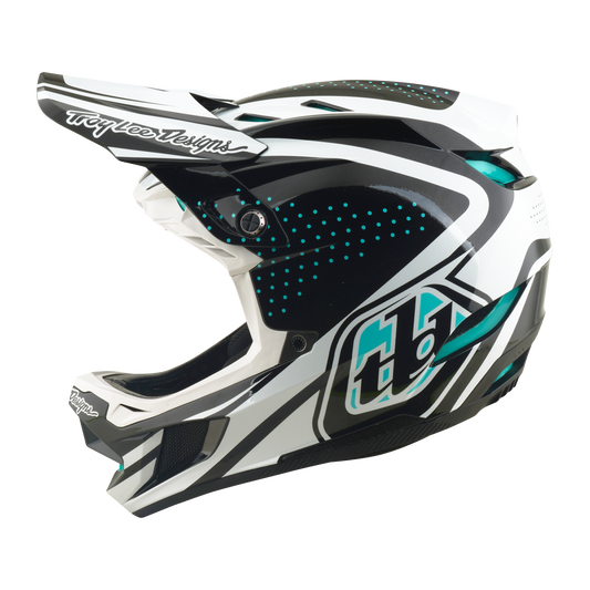 TROY LEE DESIGNS D4 POLYACRYLITE MIPS DE LIJN Houtskool/Wit MTB Helm