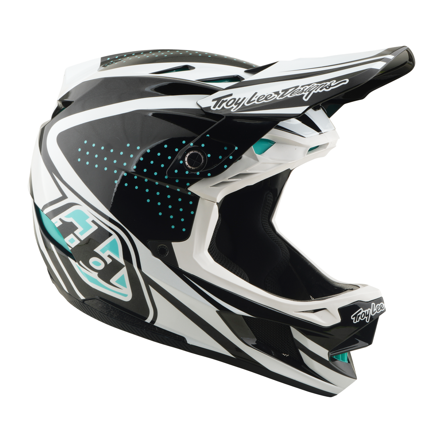 TROY LEE DESIGNS D4 POLYACRYLITE MIPS DE LIJN Houtskool/Wit MTB Helm