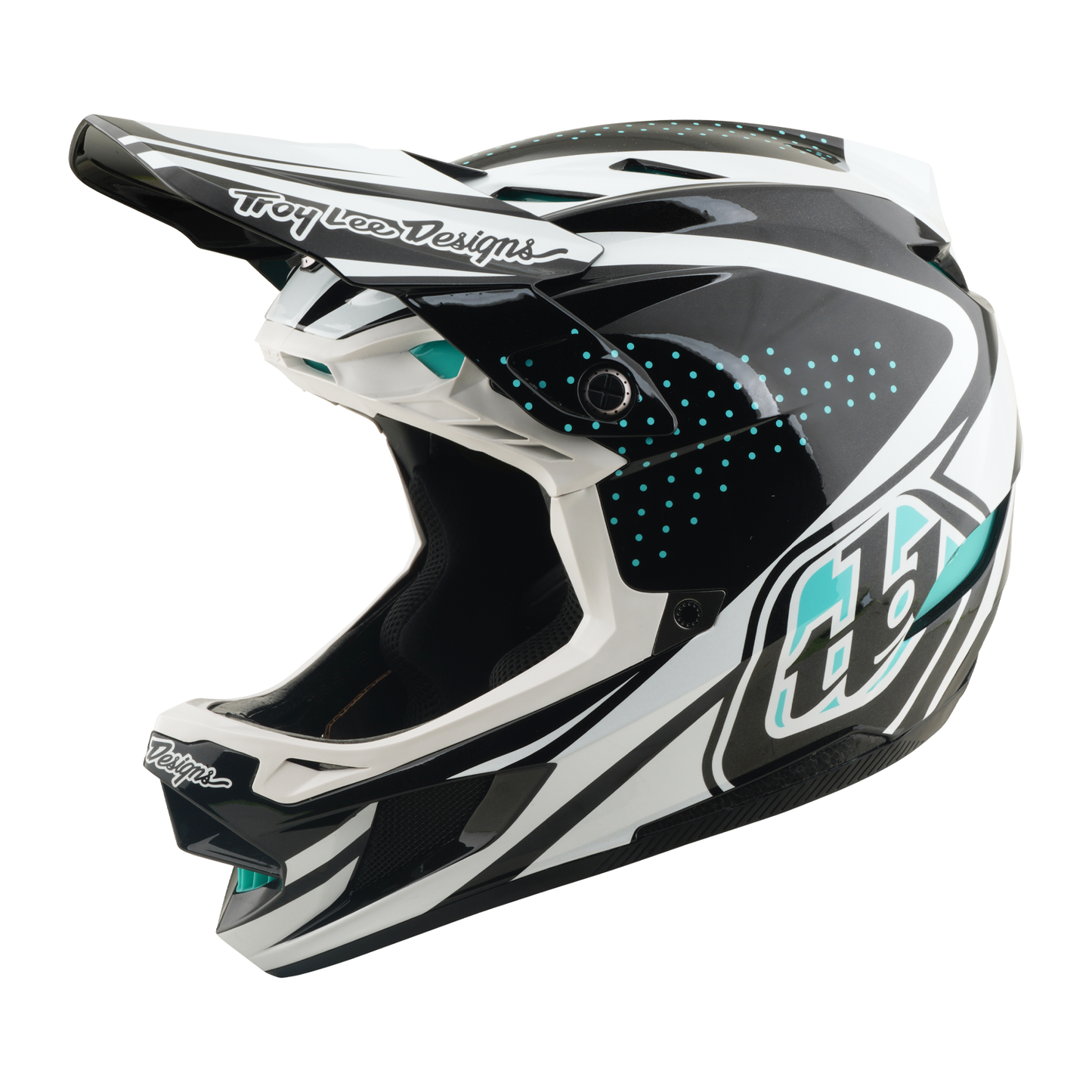 TROY LEE DESIGNS D4 POLYACRYLITE MIPS DE LIJN Houtskool/Wit MTB Helm