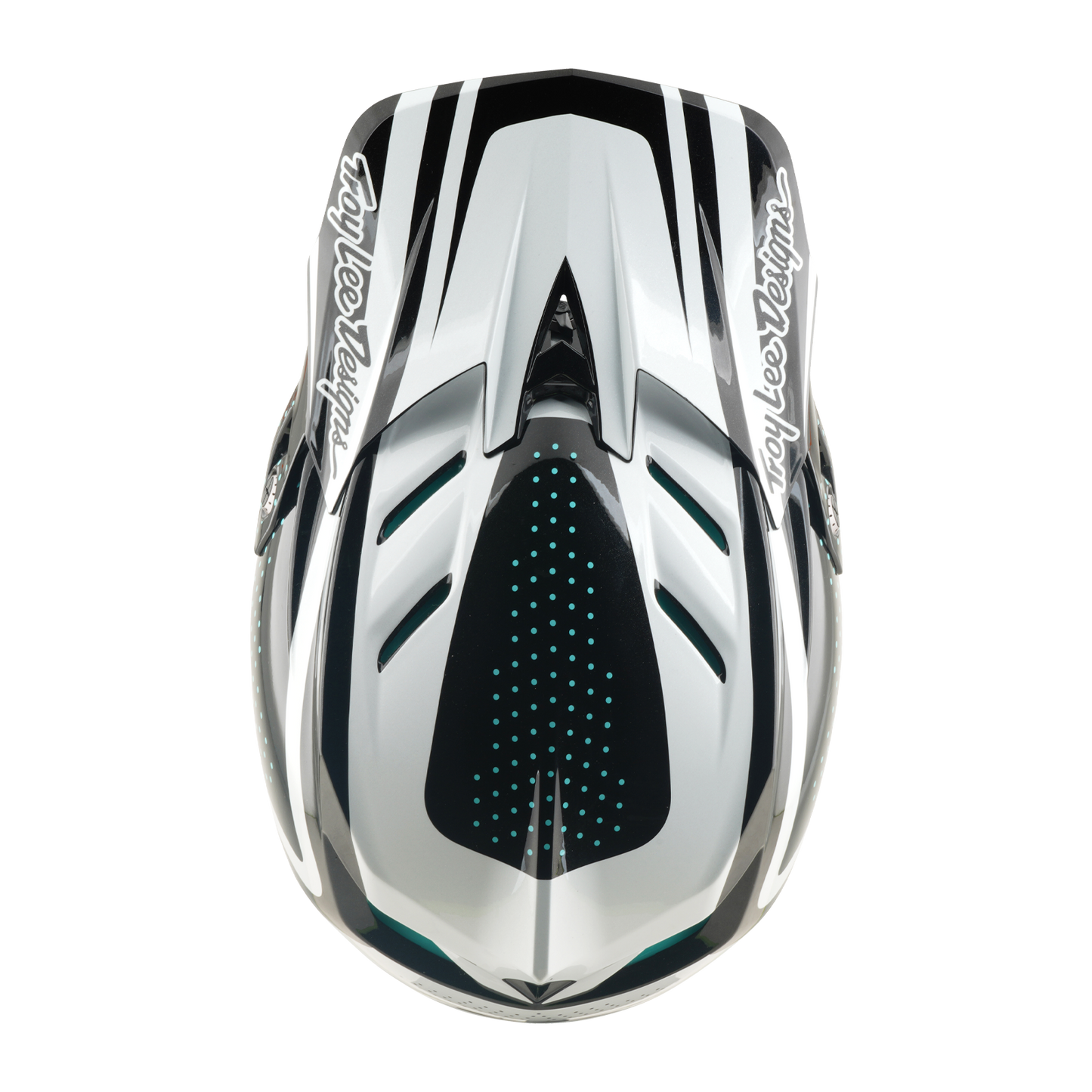 TROY LEE DESIGNS D4 POLYACRYLITE MIPS DE LIJN Houtskool/Wit MTB Helm