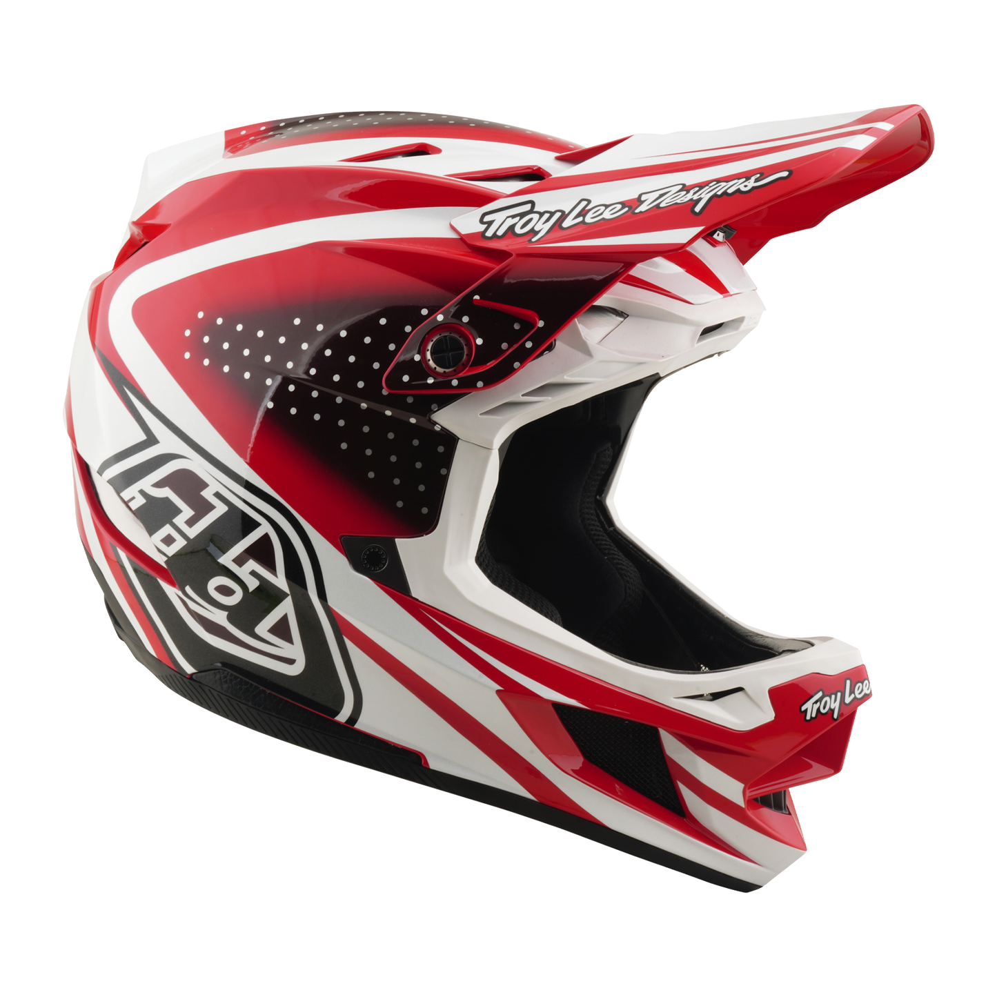 TROY LEE DESIGNS D4 POLYACRYLITE MIPS DE LIJN MTB Helm Rood/Wit