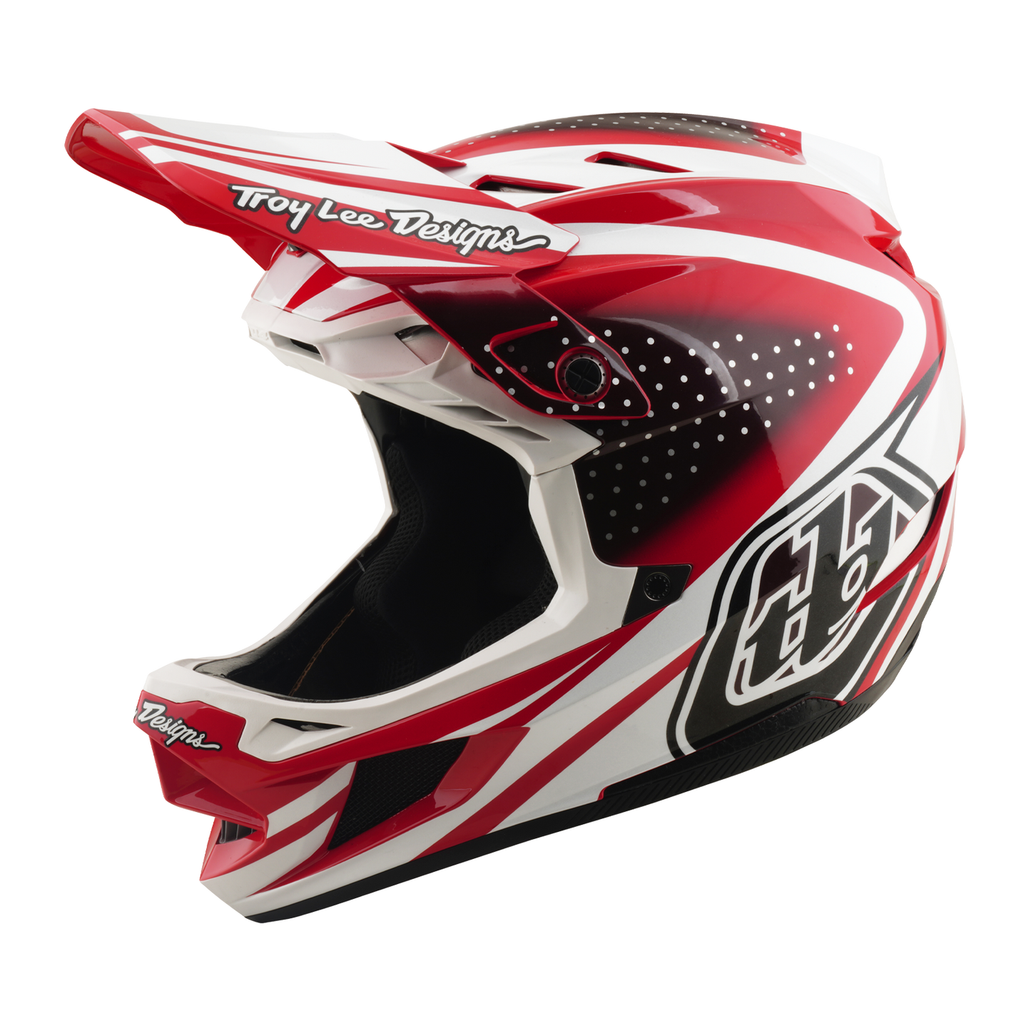 TROY LEE DESIGNS D4 POLYACRYLITE MIPS DE LIJN MTB Helm Rood/Wit