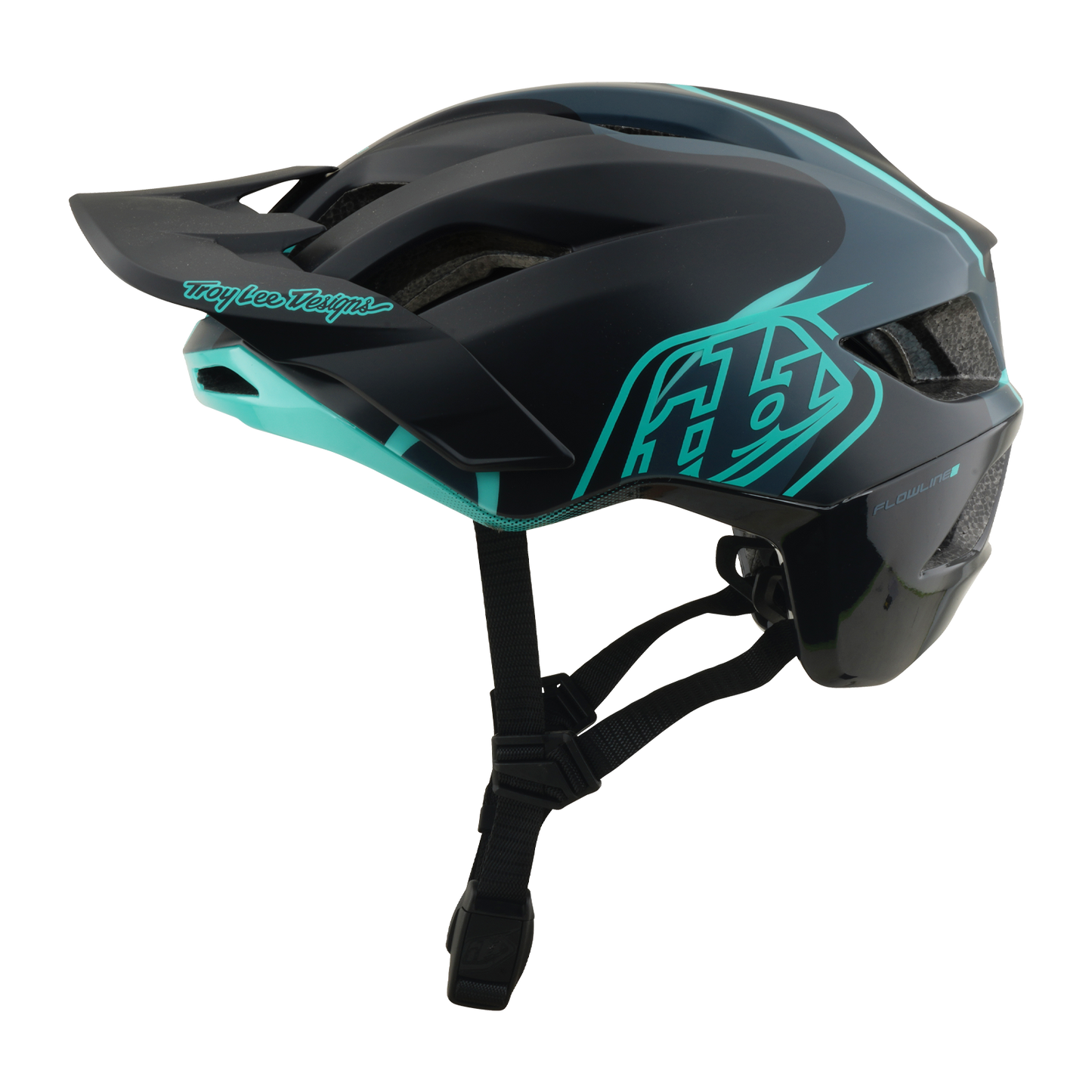 MTB Helm TROY LEE DESIGNS FLOWLINE SE MIPS BADGE Carbon/Blauw
