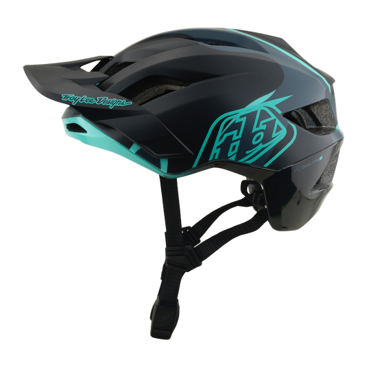 MTB Helm TROY LEE DESIGNS FLOWLINE SE MIPS BADGE Carbon/Blauw