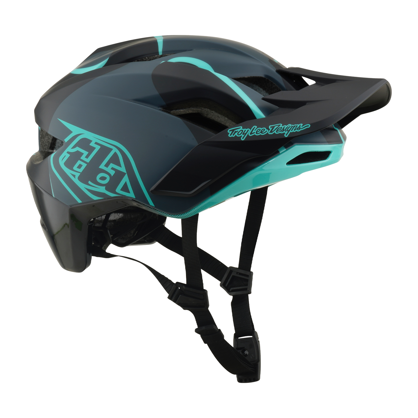 MTB Helm TROY LEE DESIGNS FLOWLINE SE MIPS BADGE Carbon/Blauw