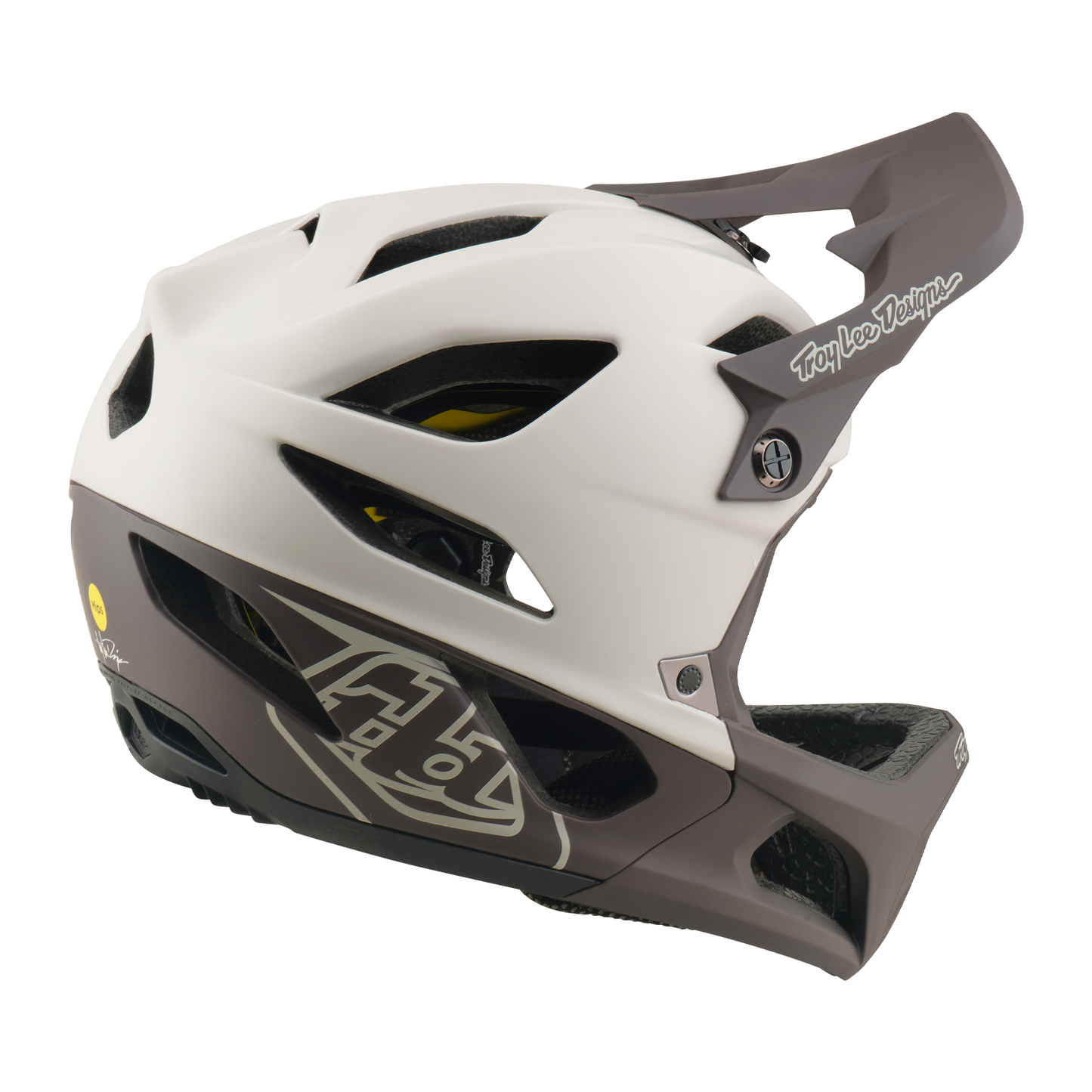 TROY LEE DESIGNS STAGE MIPS DRONE PUMICE MTB Helm Wit