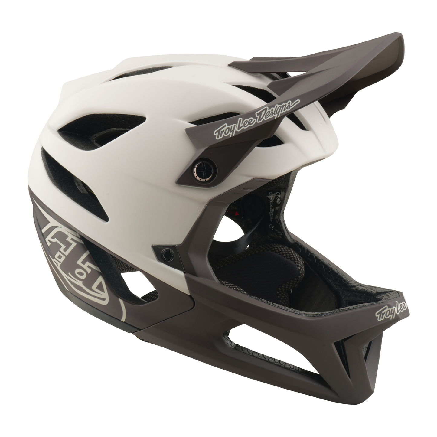TROY LEE DESIGNS STAGE MIPS DRONE PUMICE MTB Helm Wit