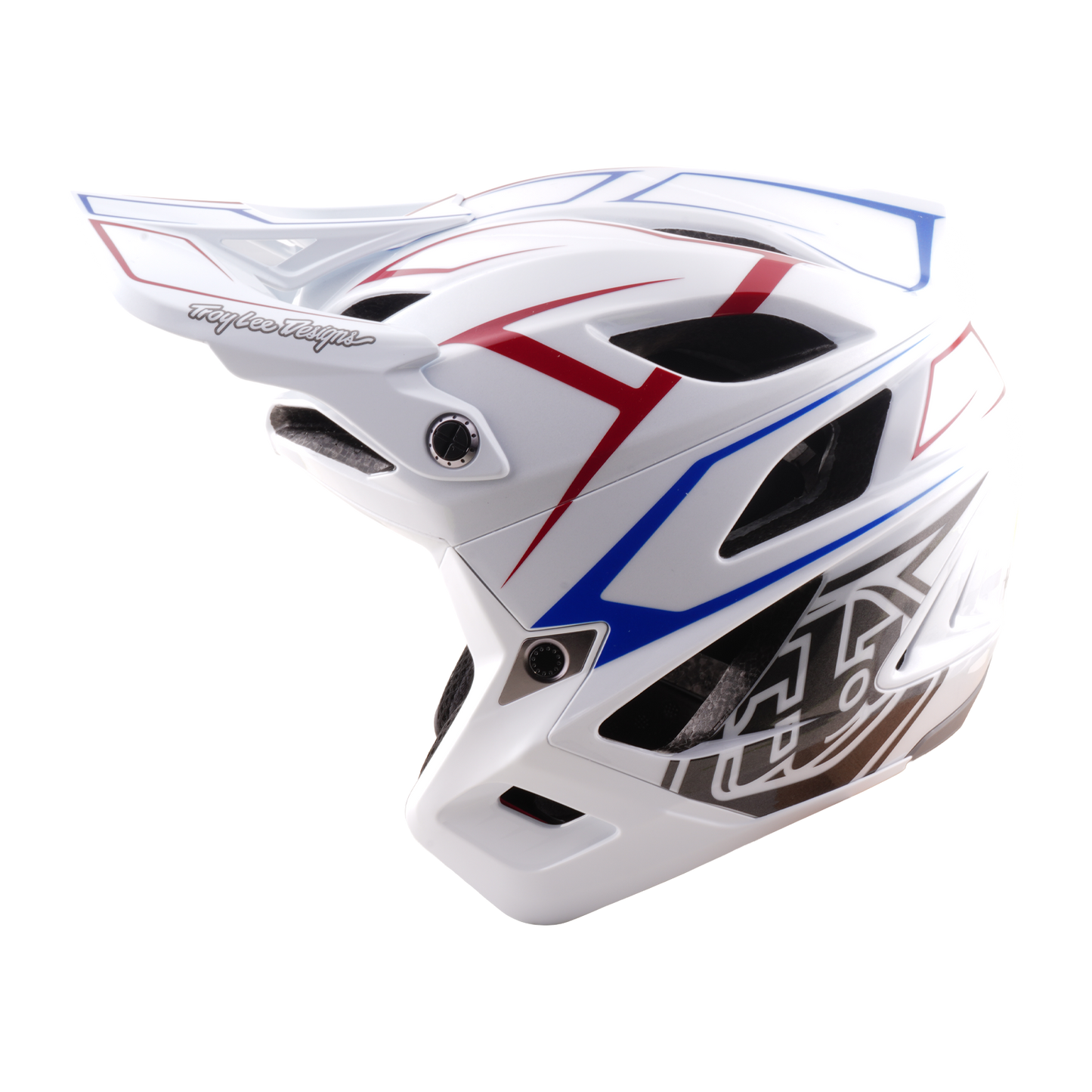 MTB helm TROY LEE DESIGNS STAGE STUNT PINSTRIPE Wit