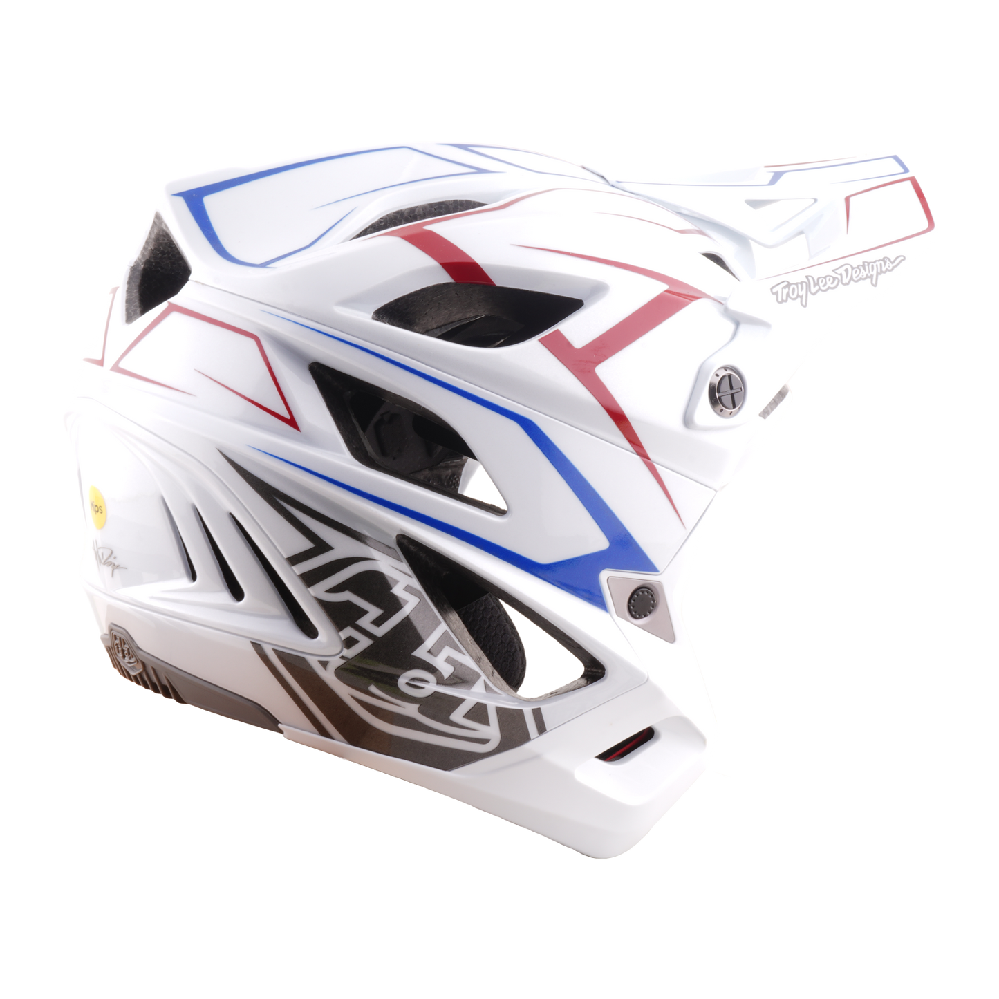 MTB helm TROY LEE DESIGNS STAGE STUNT PINSTRIPE Wit