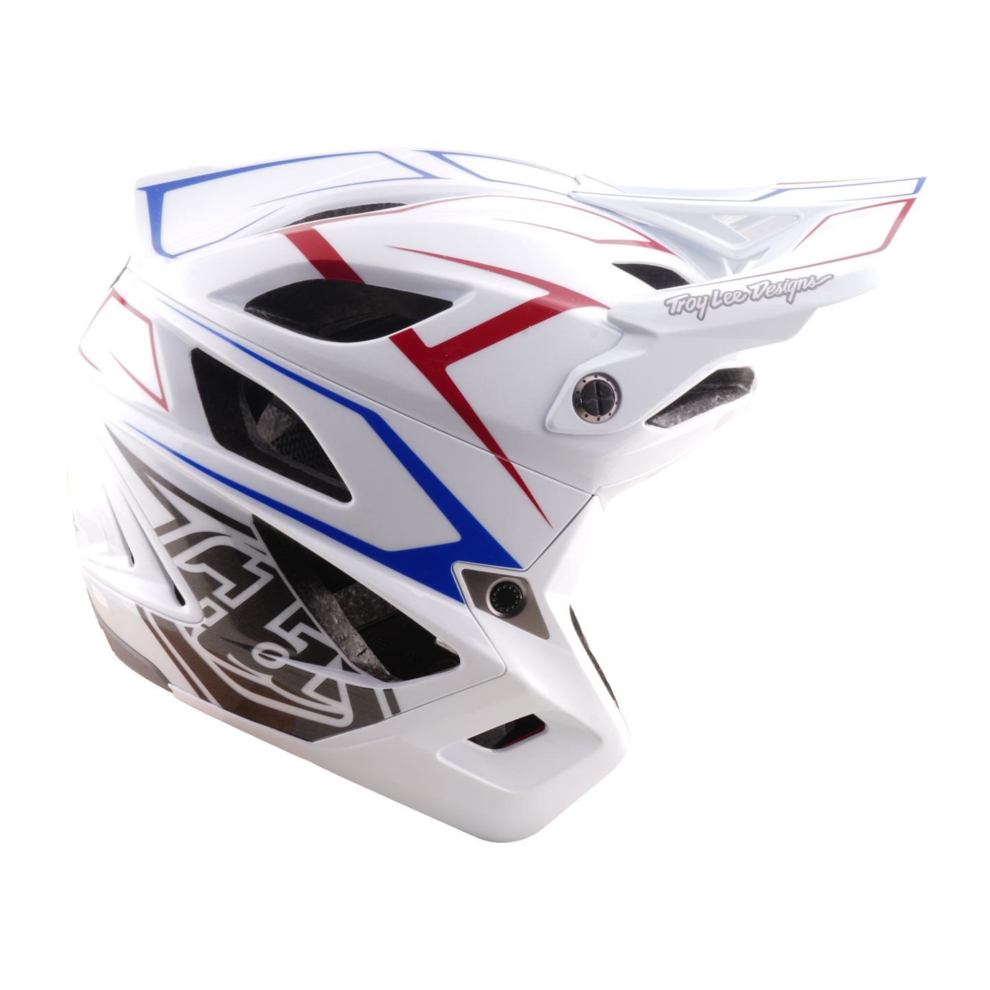 MTB helm TROY LEE DESIGNS STAGE STUNT PINSTRIPE Wit