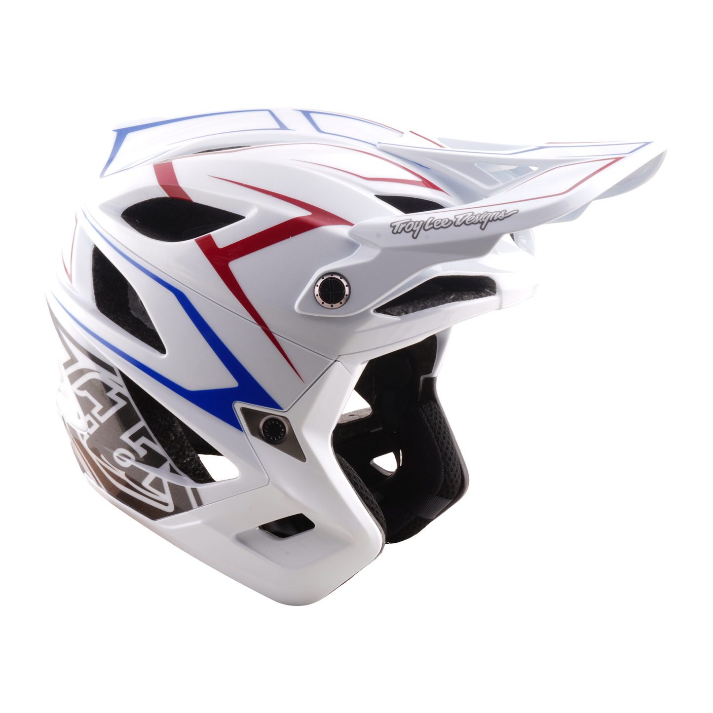 MTB helm TROY LEE DESIGNS STAGE STUNT PINSTRIPE Wit