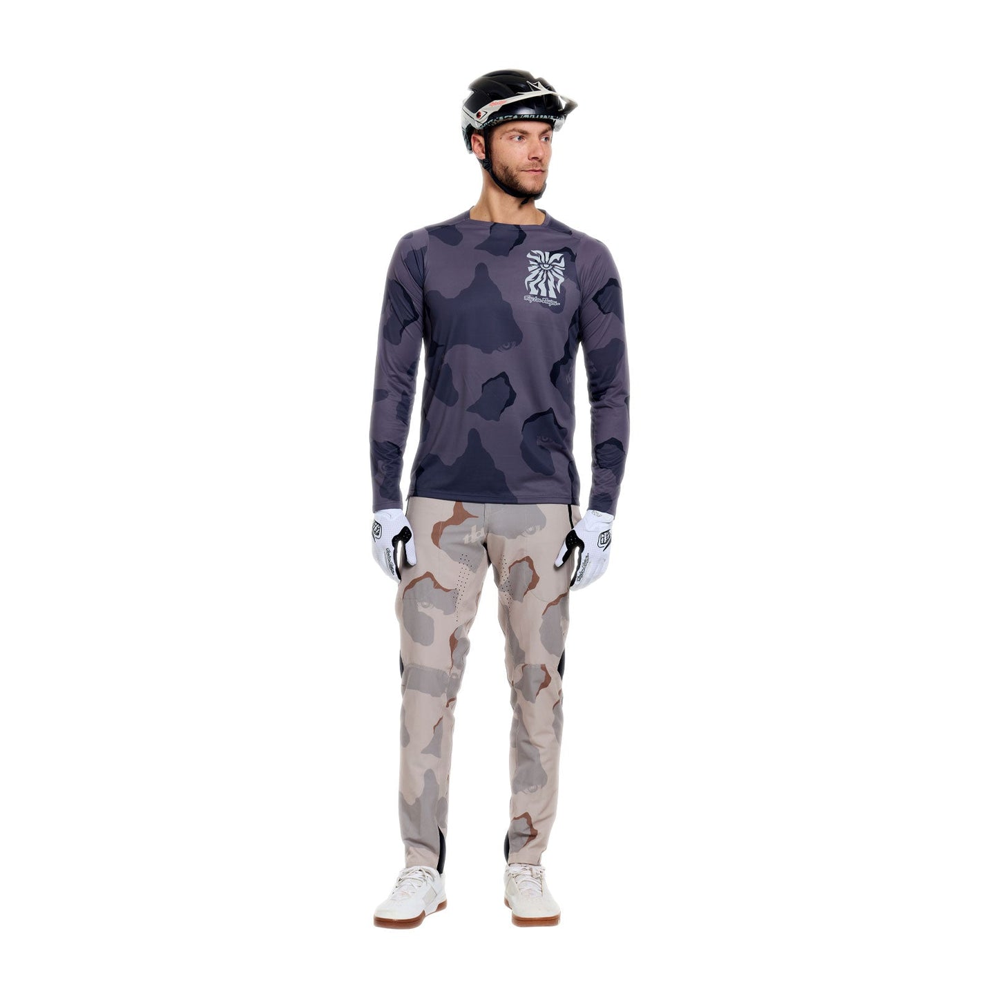 TROY LEE DESIGNS SKYLINE PRO FLOW CAMO Jersey Lange Mouw Koolstof