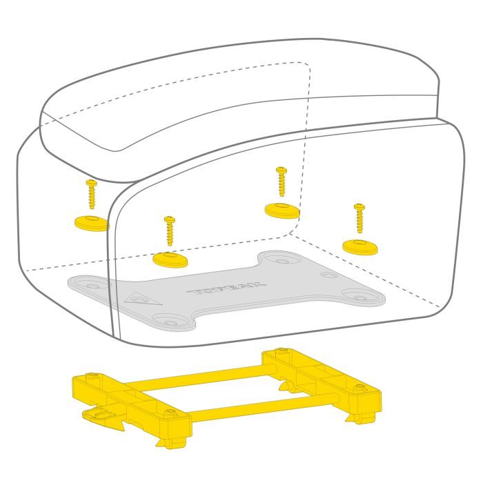 Bagagedraagtas TOPEAK MTM TRUNKBAG DXP 19,4 L Zwart
