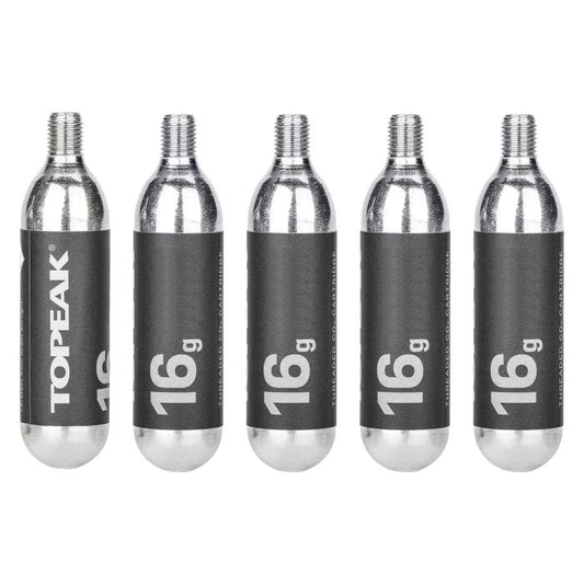 TOPEAK CO2 patronen met schroefdraad 16g (5 stuks)