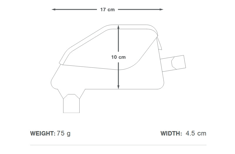 APIDURA RACING TOP TUBE PACK 0,7 L Frametas Zwart