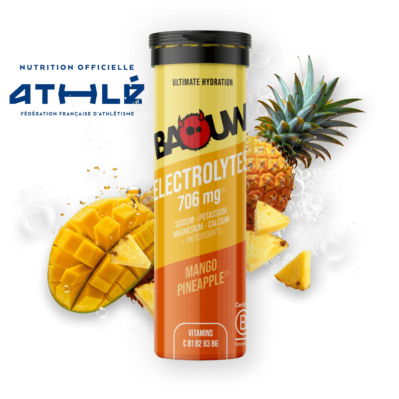 BAOUW Energiedrank (Tube van 10 tabletten) Mango/Pinaanas