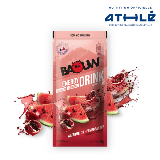 BAOUW ISOTONIC Energiedrank (45g) Watermeloen/Pomegranaat