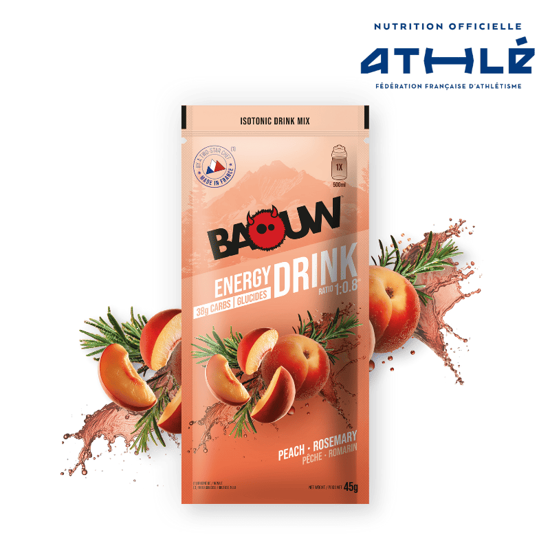 BAOUW ISOTONIC Energiedrank (45g) Perzik/Rosemary