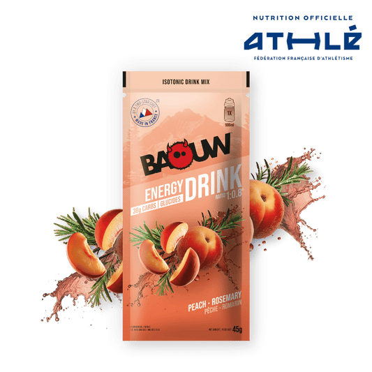 BAOUW ISOTONIC Energiedrank (45g) Perzik/Rosemary