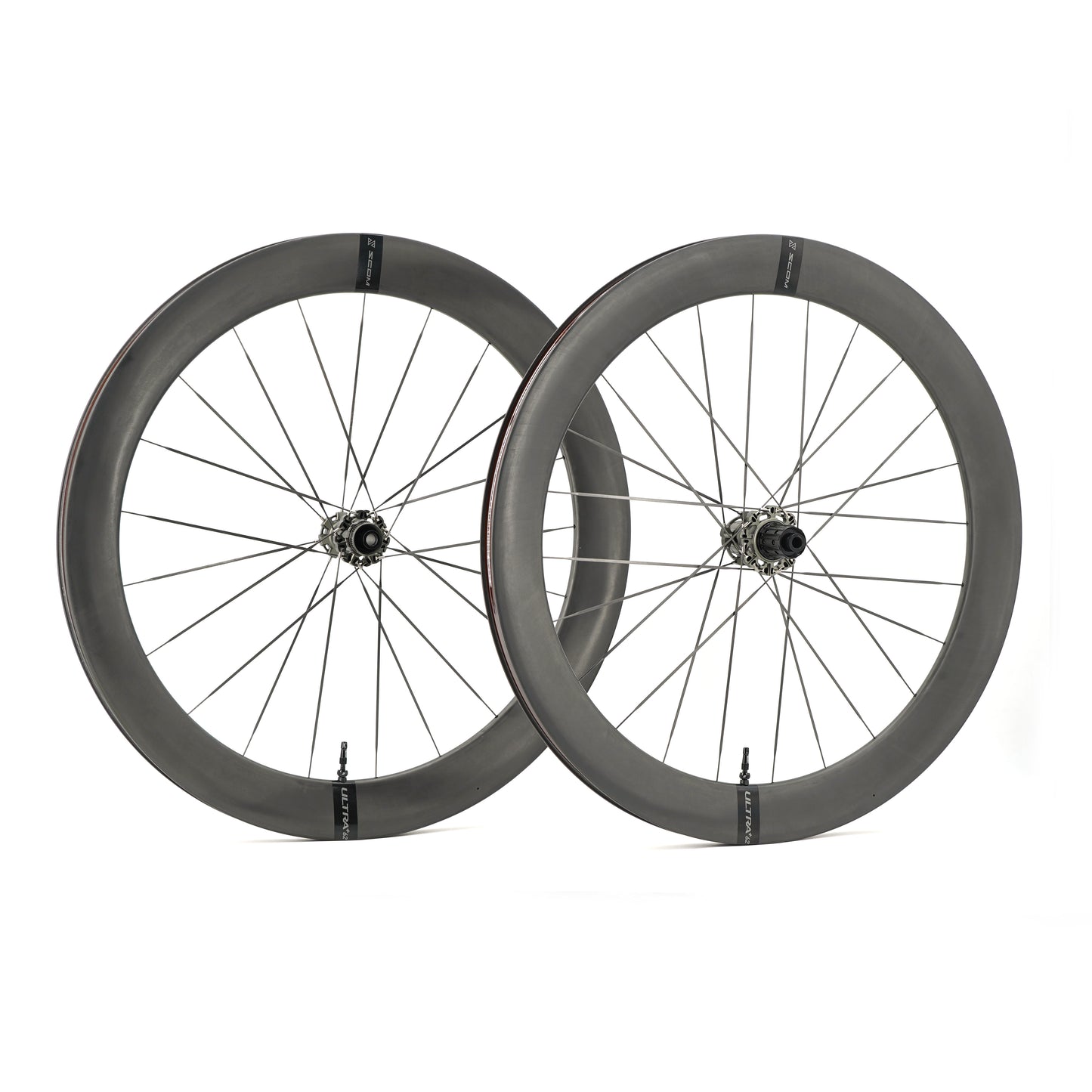 Paar SCOM ULTRA 62+ Tubeless wielen (Center Lock)