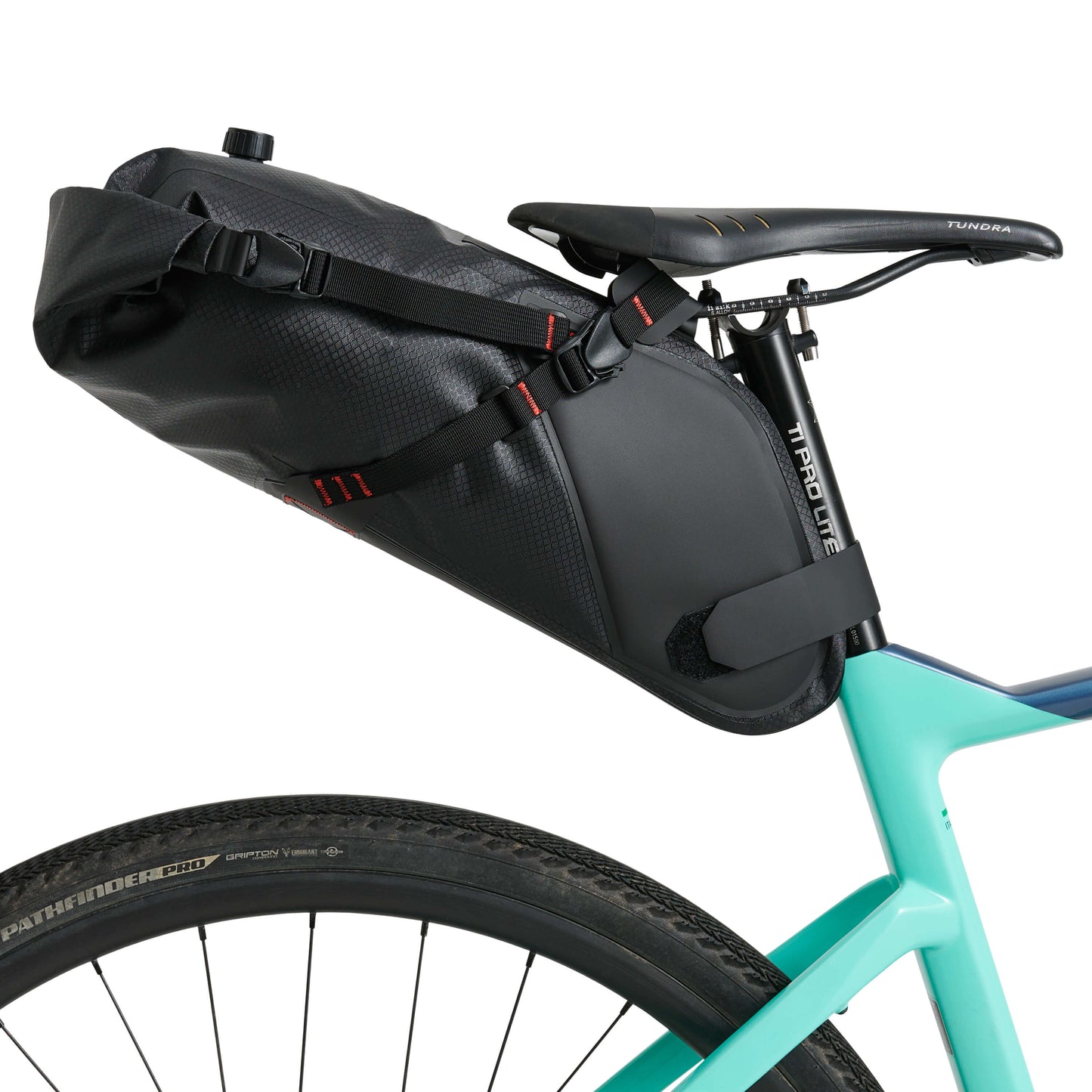 USWE ROLLTOP SADDLE BAG 9 L zwarte zadeltas
