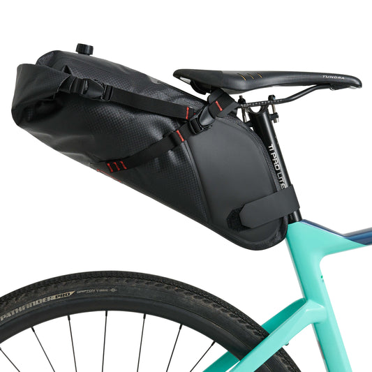 USWE ROLLTOP SADDLE BAG 9 L zwarte zadeltas