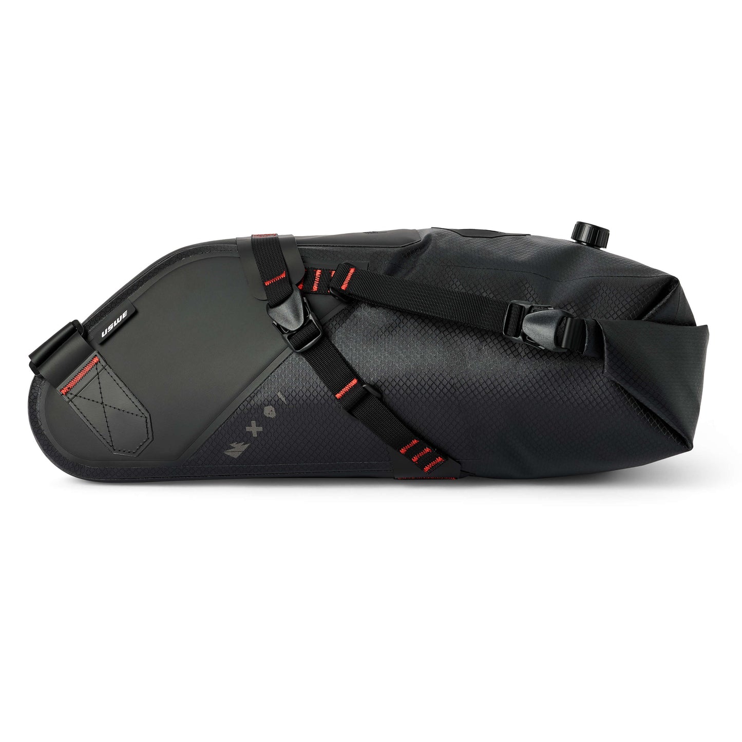 USWE ROLLTOP SADDLE BAG 9 L zwarte zadeltas