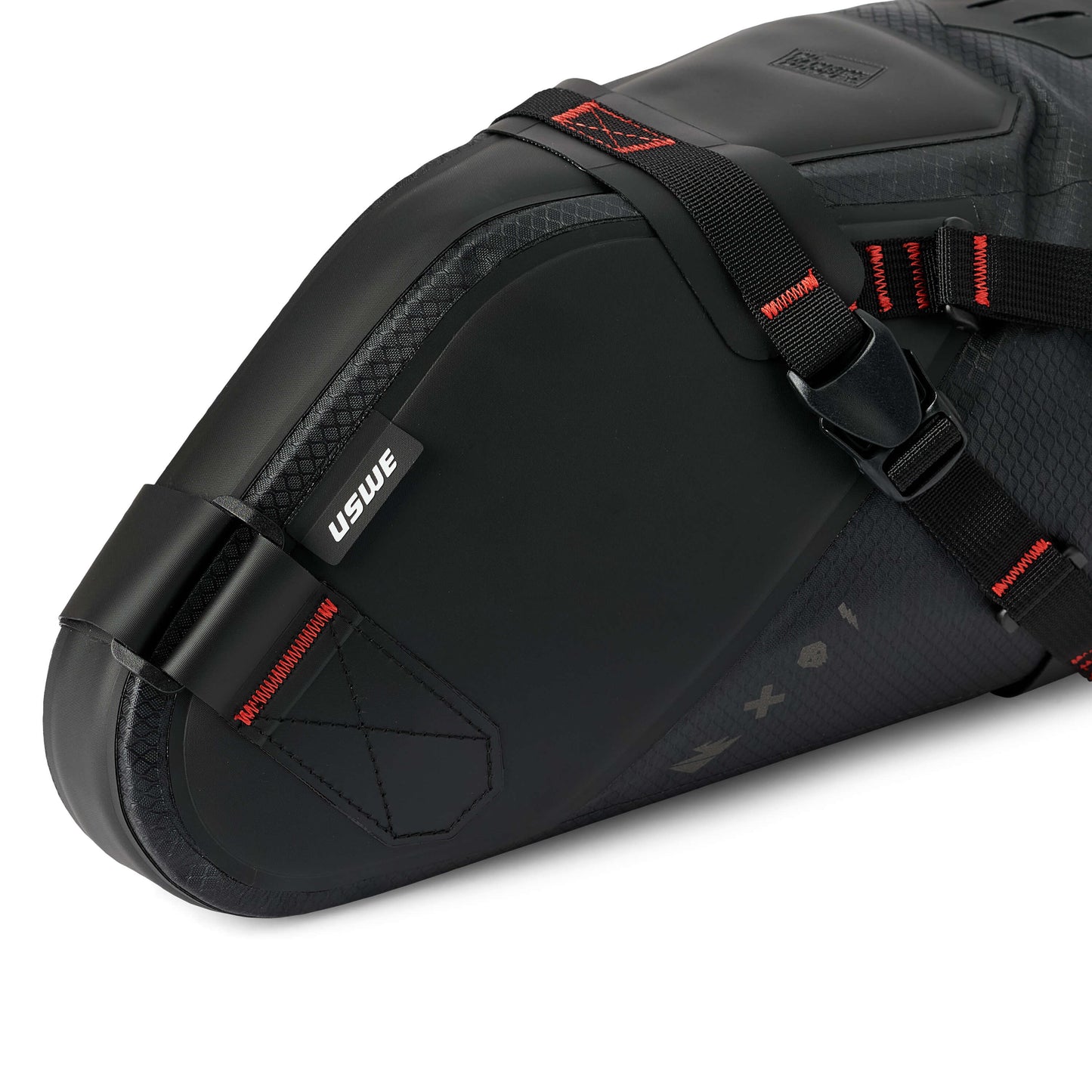 USWE ROLLTOP SADDLE BAG 9 L zwarte zadeltas