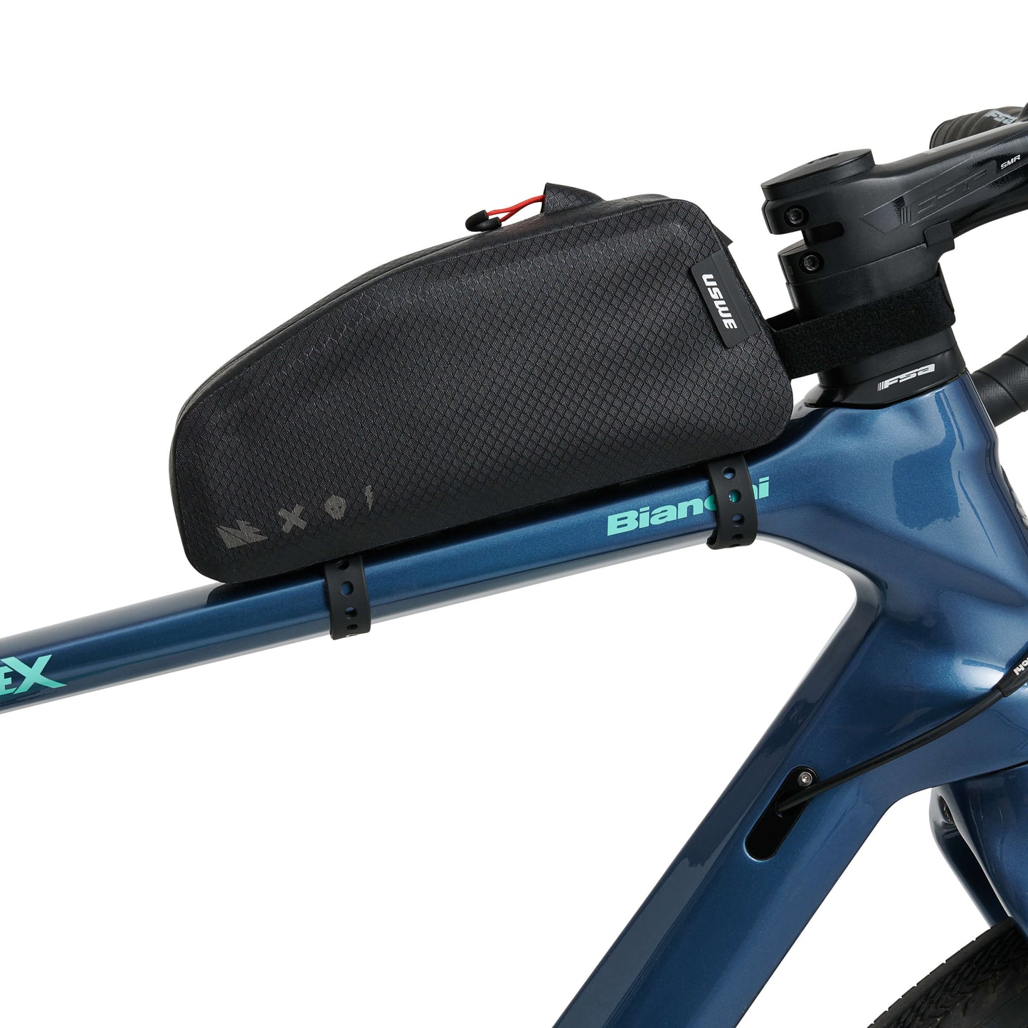 USWE TOP TUBE ZIPPERED frametas 1,2 l zwart