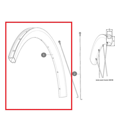 MAVIC COSMIC S40 RB achtervelg