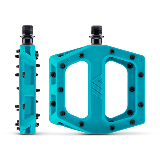 DMR V11 platte pedalen Turquoise