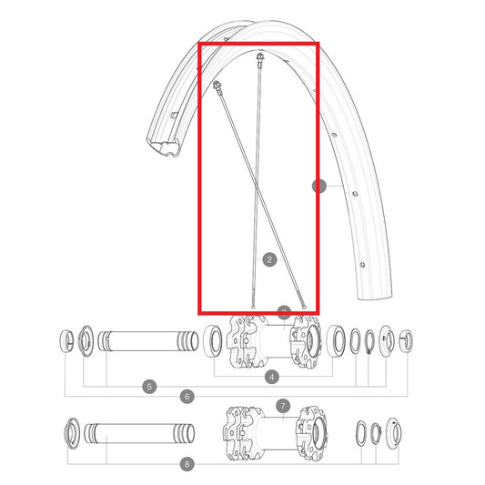SET VAN 12 MAVIC CROSSMAX ELITE CARBON 29'' ROND 290MM SPAKEN VOOR EN ACHTER + ZWART STALEN NIPPEL