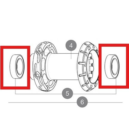 KIT 2 MAVIC ID360 17X28X7 LAGERS + 110N GOLFRING + ROESTVRIJSTALEN CLIP