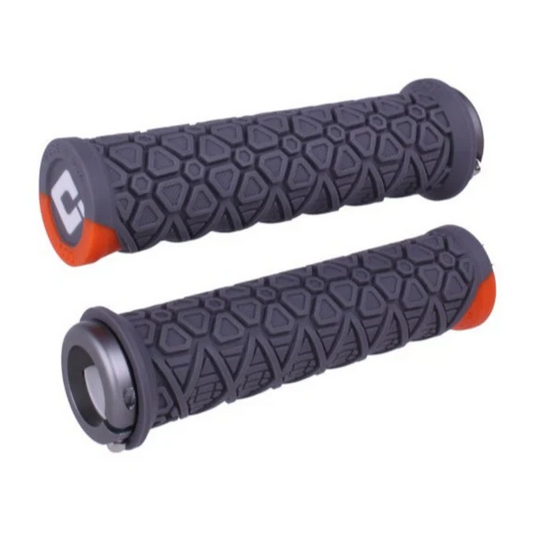 ODI VANQUISH Lock-On handvatten 135 mm Grijs/Oranje