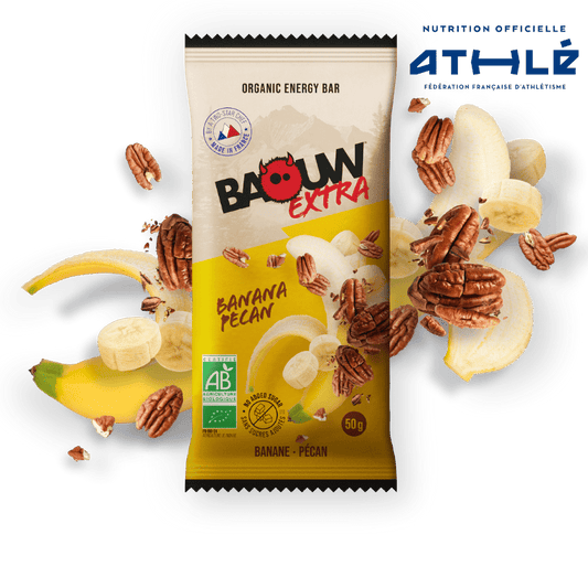 BAOUW ORGANIC EXTRA Banaan-Pecan Energiereep (50g)