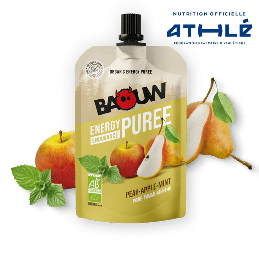 BAOUW Biologisch Recept Fruit Energie Puree Peer/Appel/Munt (90g)