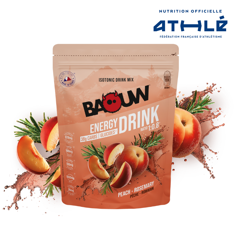 BAOUW ISOTONIC Energiedrank (585g) Perzik Rozemarijn