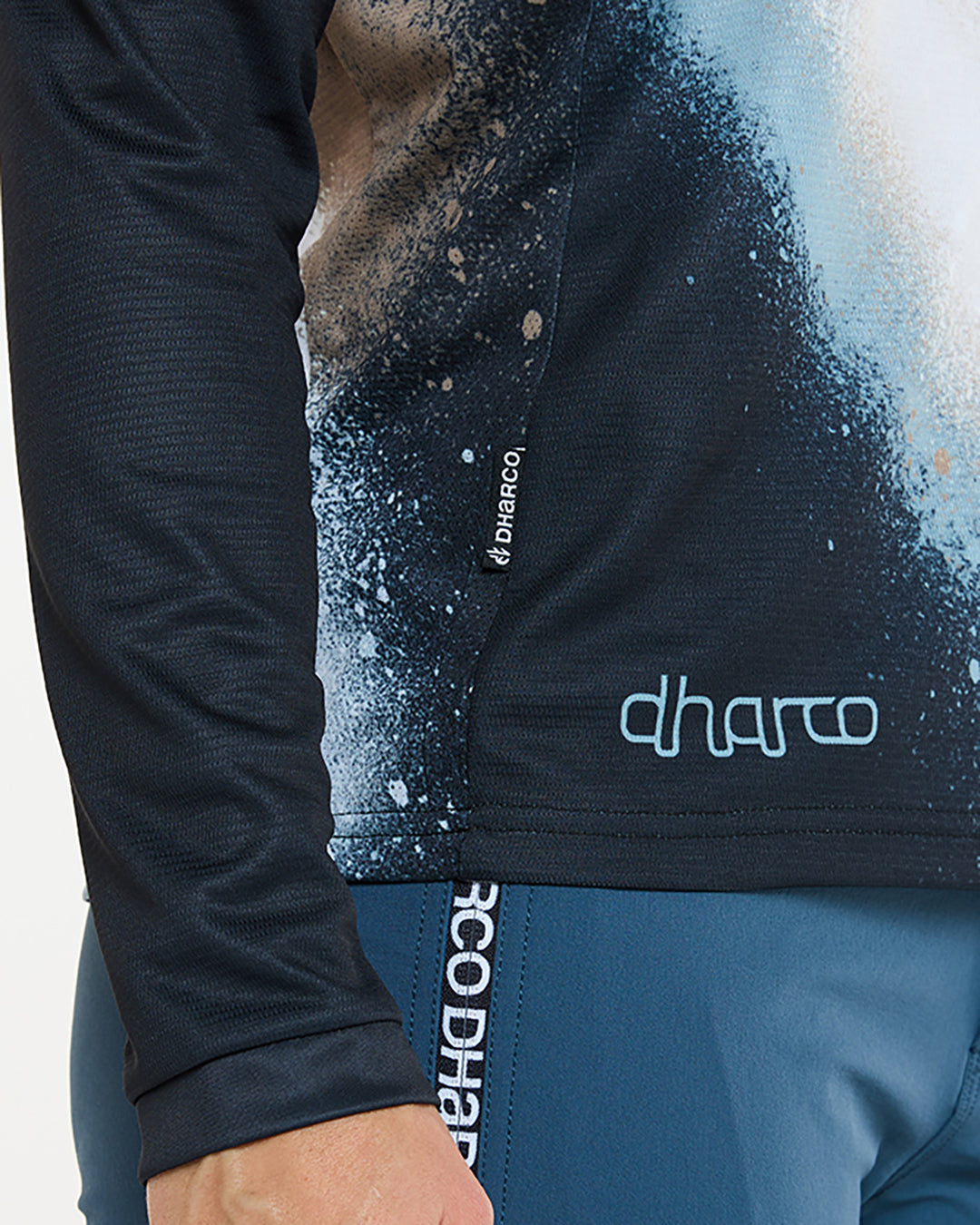 Damestrui DHARCO GRAVITY GOLDEN STREAK Lange Mouw Zwart/Blauw