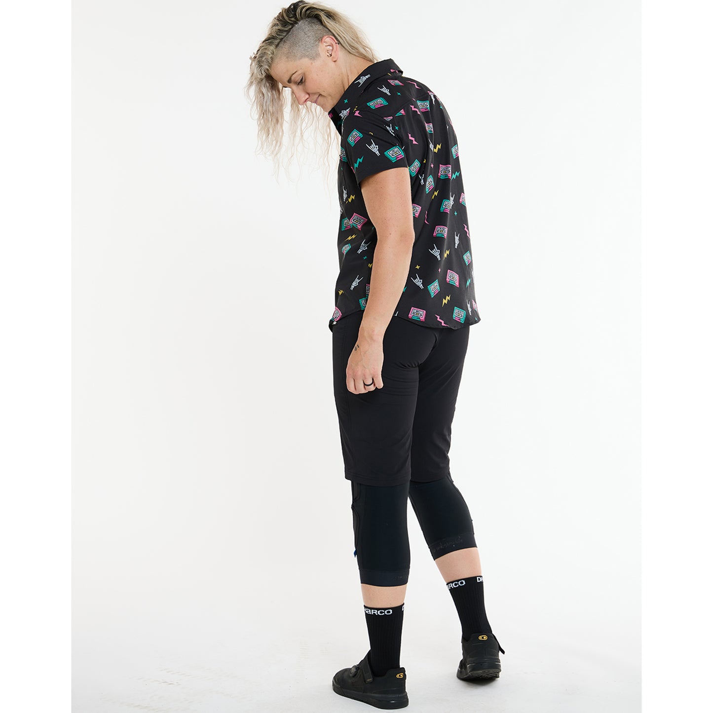 Dameshemd DHARCO TECH PARTY MIX TAPE Technisch shirt zwart