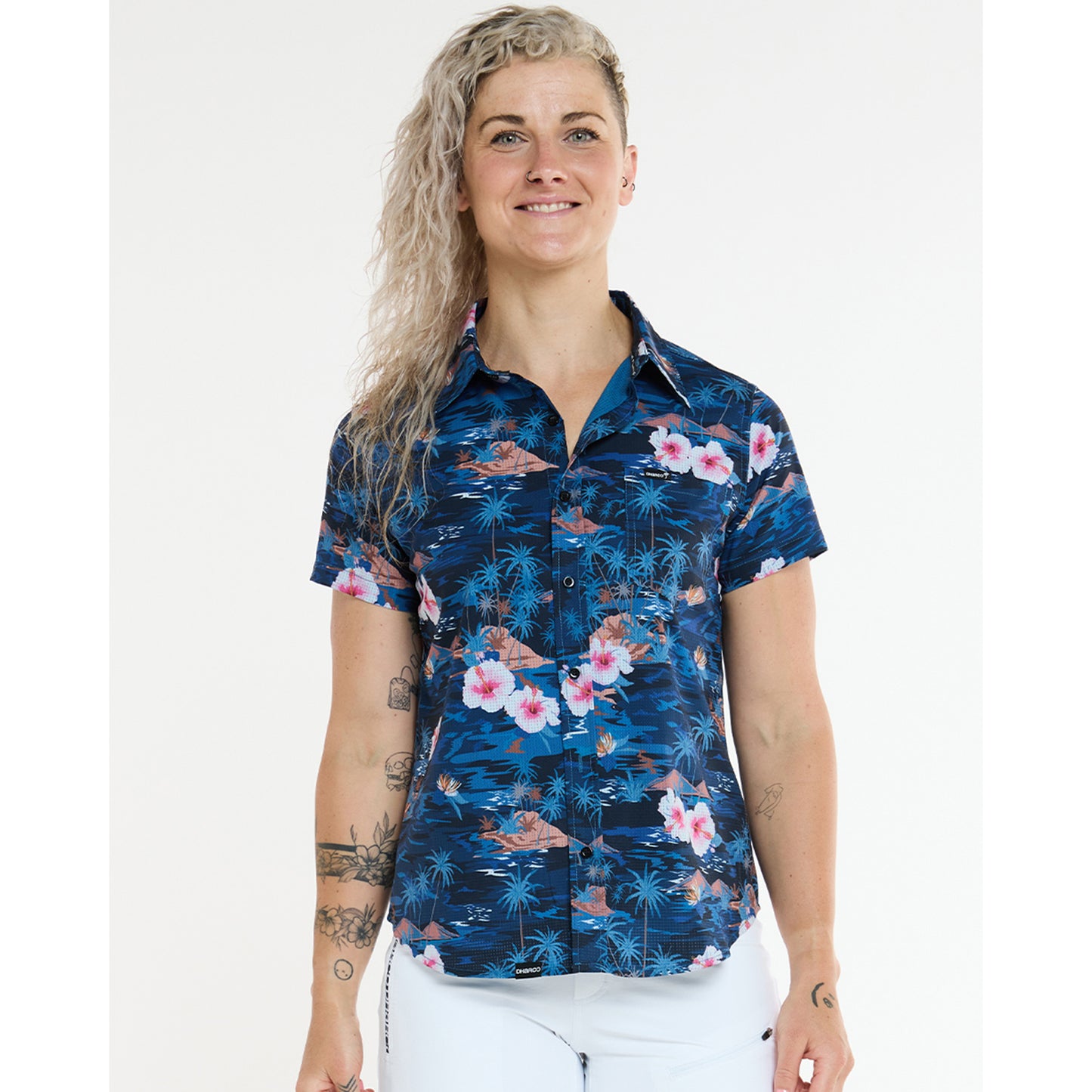 DHARCO TECH PARTY OASIS Technisch damesoverhemd blauw