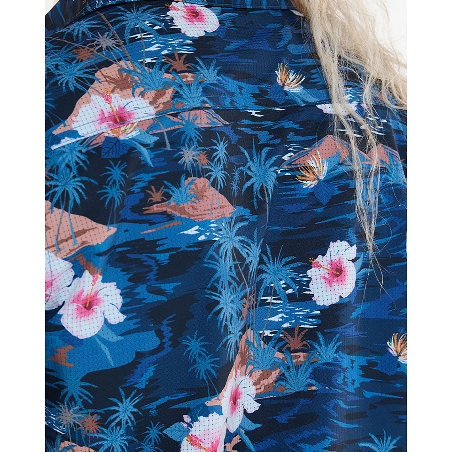 DHARCO TECH PARTY OASIS Technisch damesoverhemd blauw
