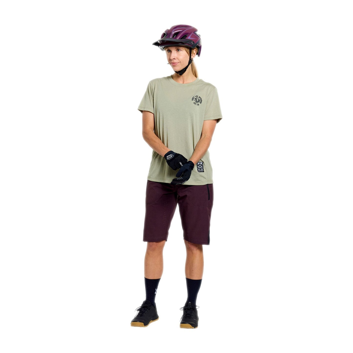 TROY LEE DESIGNS LILIUM RIDE STAMPS Korte mouwen damestrui Sage