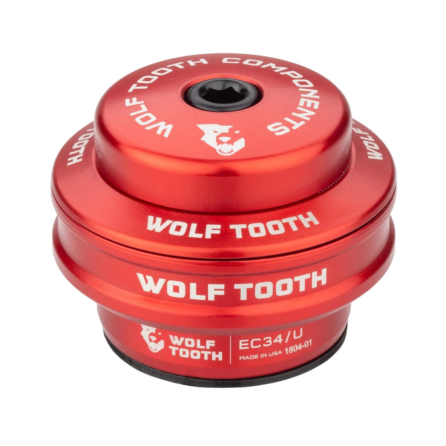 Hoge balhoofdkom voor WOLF TOOTH PREMIUM 1"1/8 EC34 Stack 16 mm rood extern balhoofdstel