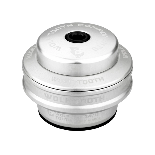 Hoge balhoofdkom voor WOLF TOOTH PREMIUM extern balhoofdstel 1"1/8 EC34 Stack 16 mm Zilver