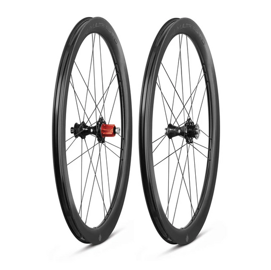 Paar CAMPAGNOLO BORA ULTRA WTO 45 C23 DISC Tubeless Ready (Center Lock) Chroom wielen